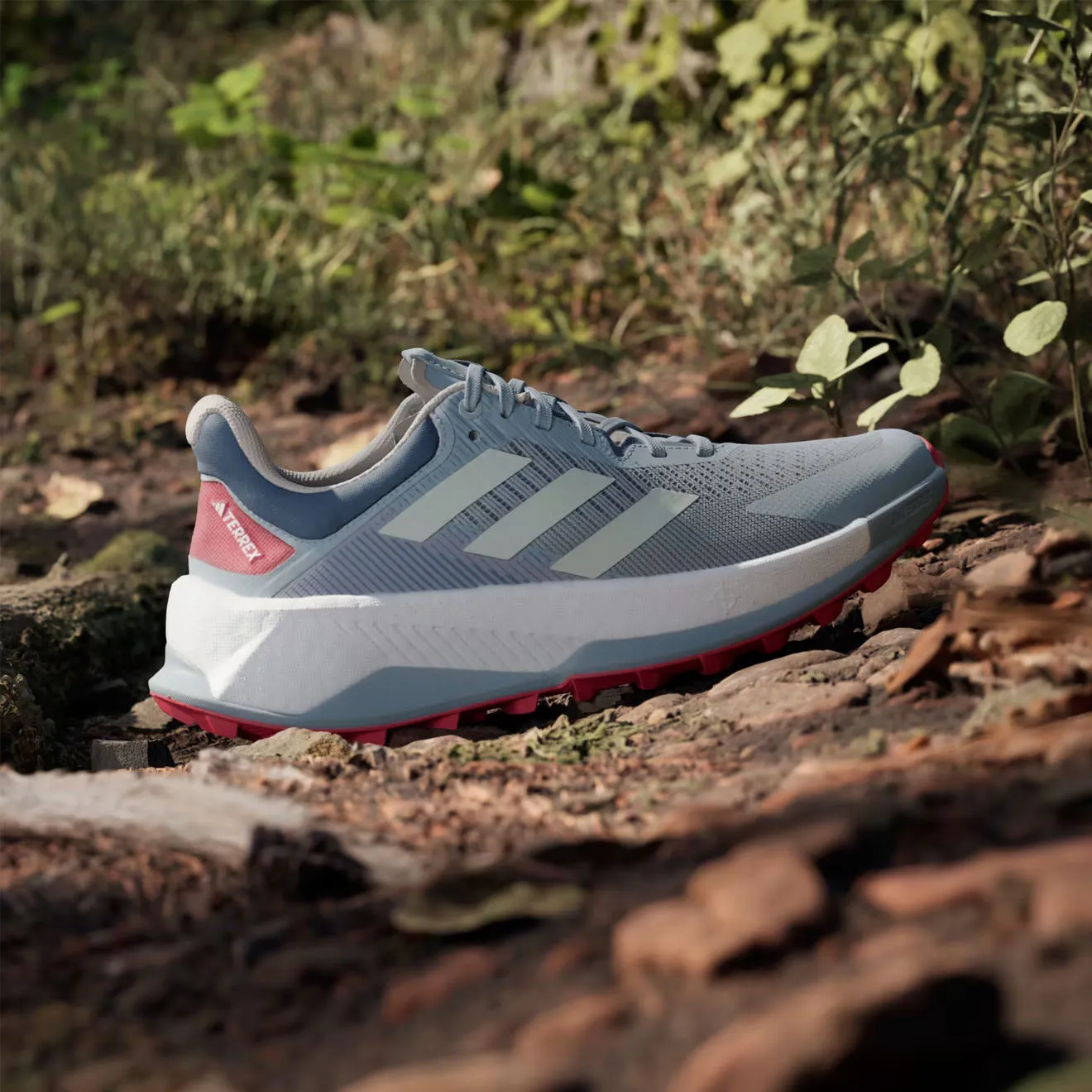 #1 Best Seller: Adidas Terrex Soulstride Ultra Trail Running Shoes Magic Grey / Linen Green / Pure Ruby  Almost Gone!