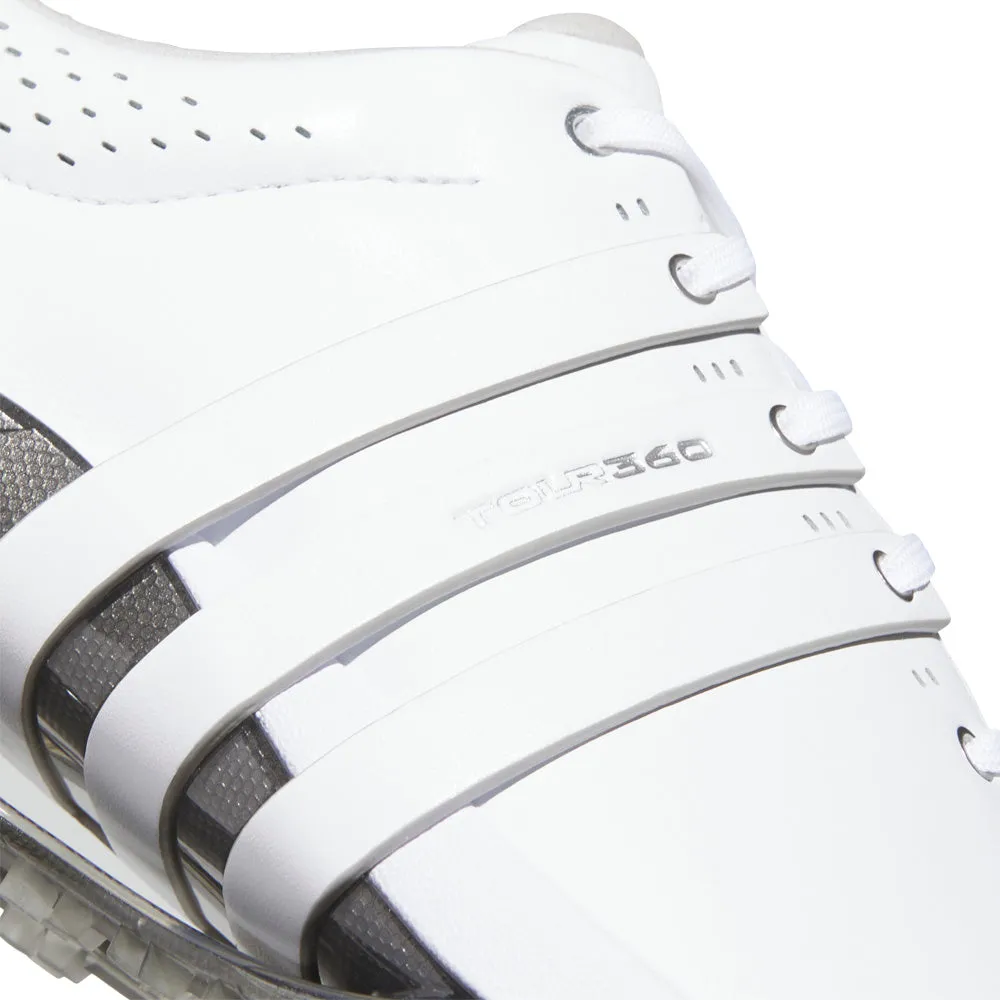 adidas Tour360 Spikeless Waterproof Shoes - White/White/Silver Metallic