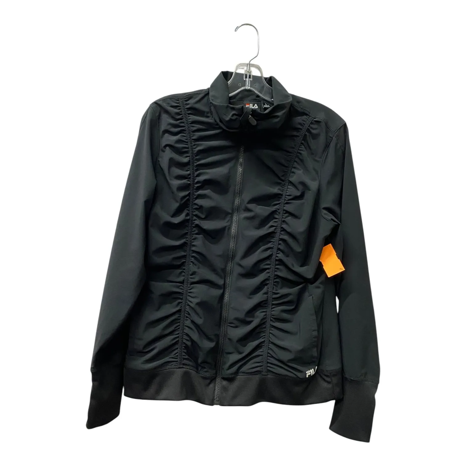 Athletic Jacket By Fila In Black, Size:L
