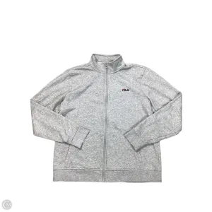 Athletic Jacket By Fila In Grey, Size: Xl