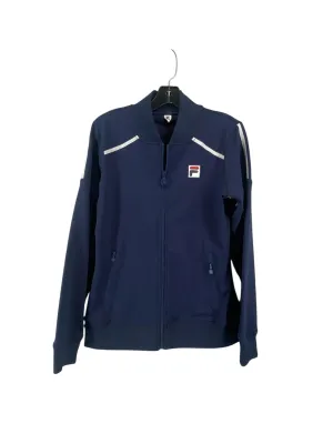 Athletic Jacket By Fila In Navy, Size: M