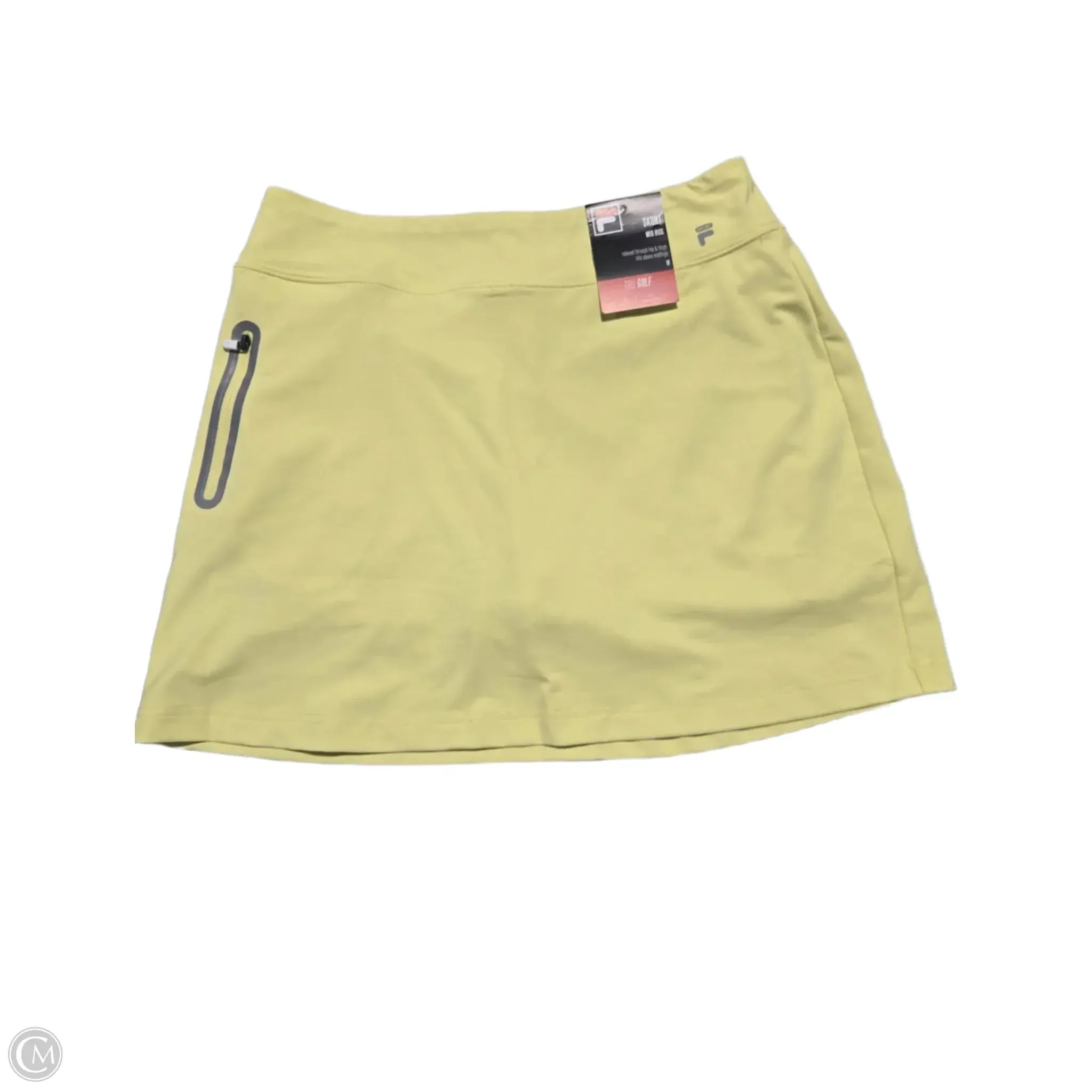 Athletic Skort By Fila In Yellow, Size: M