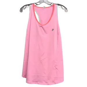 Athletic Tank Top By Fila In Pink, Size:Xl