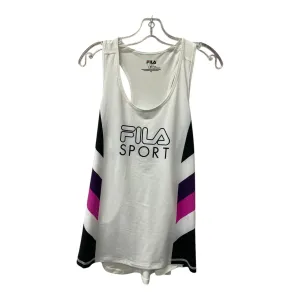 Athletic Tank Top By Fila In White, Size:L