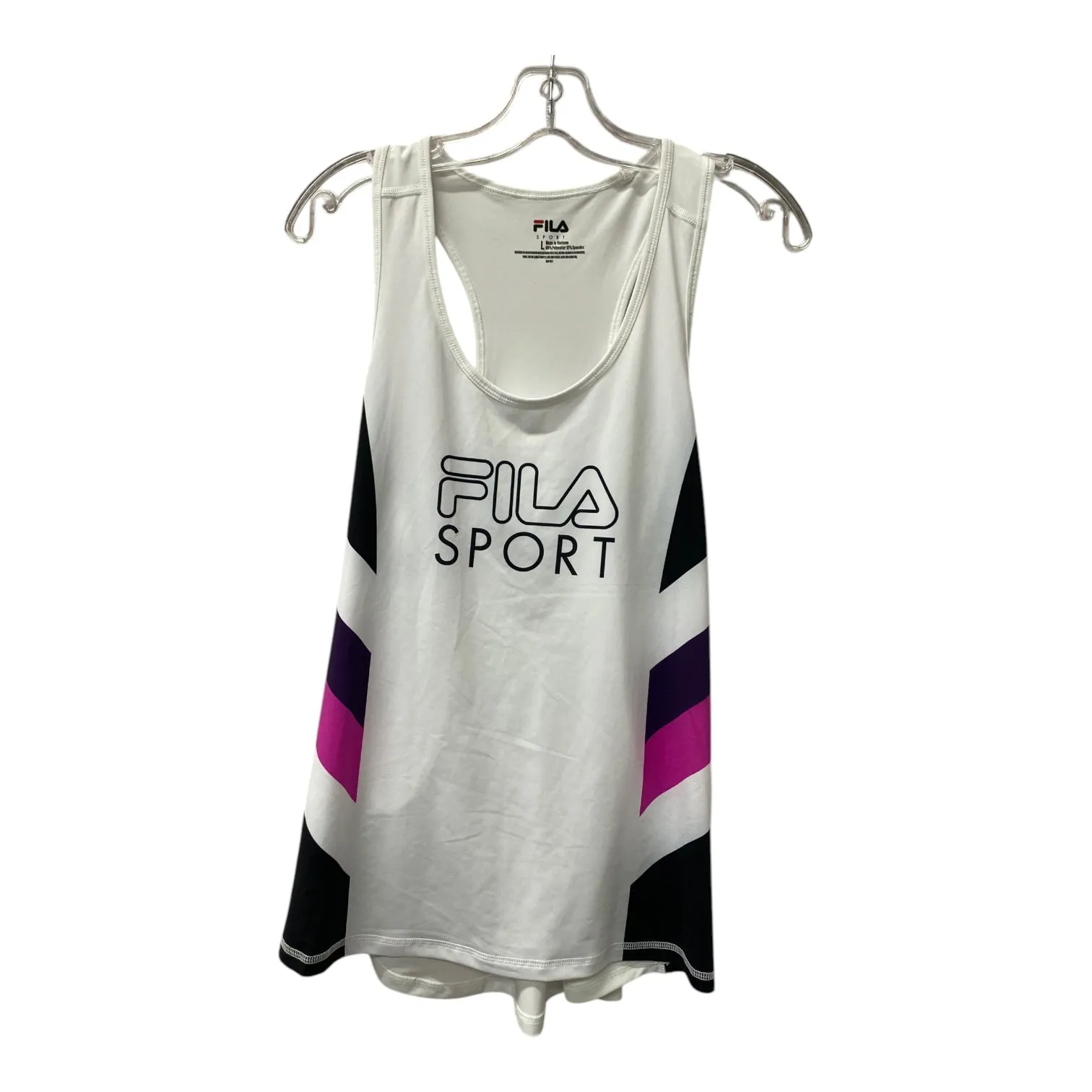 Athletic Tank Top By Fila In White, Size:L