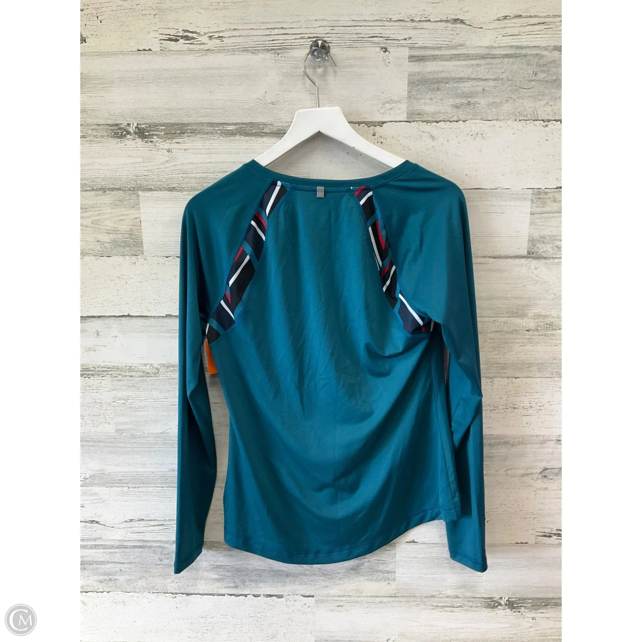 Athletic Top Long Sleeve Collar By Fila In Green, Size: M