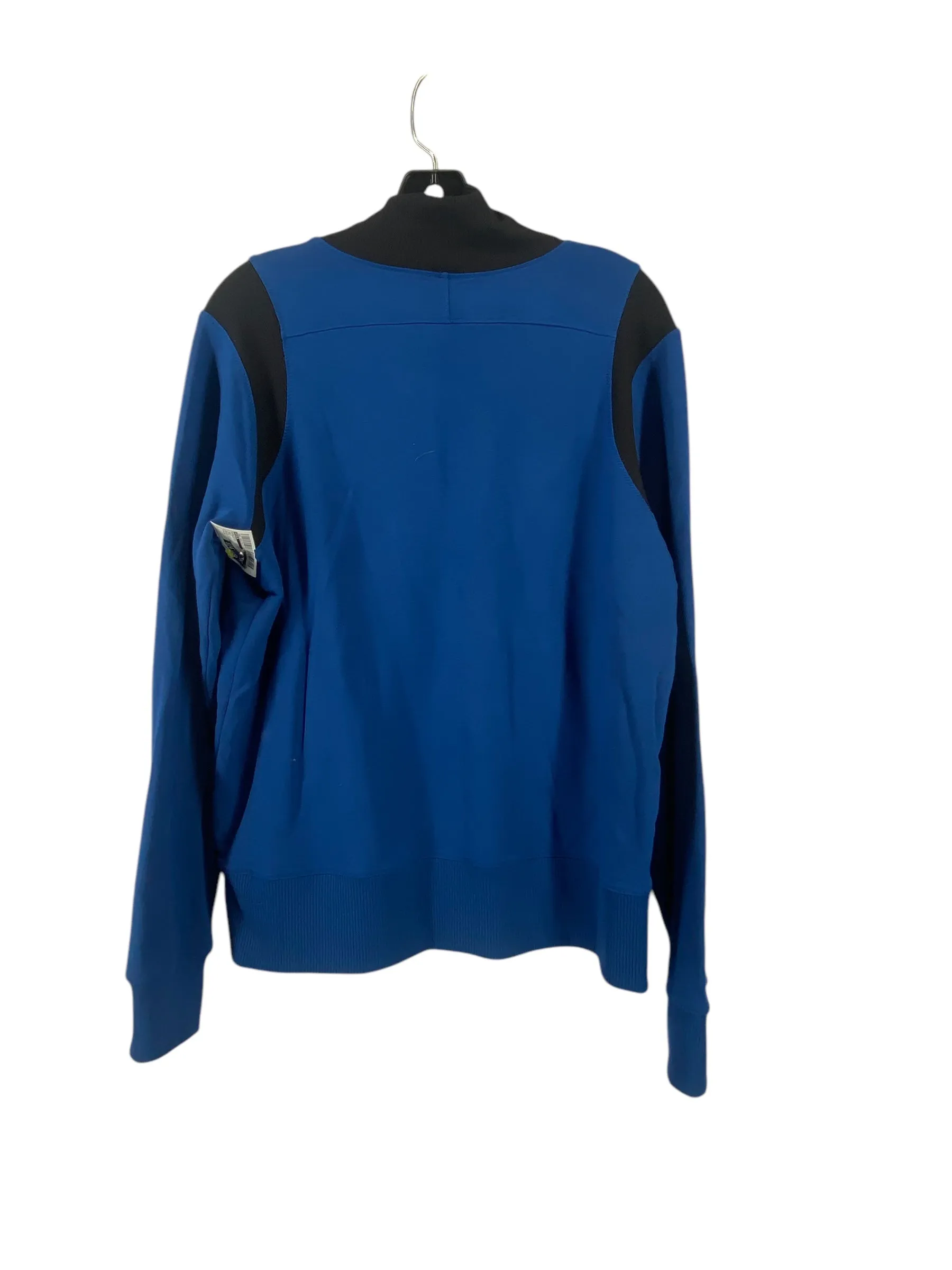 Athletic Top Long Sleeve Collar By Fila In Navy, Size: M
