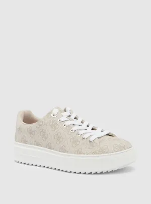 Beige Logo Denesa Chunky Low-Top Sneakers Guess