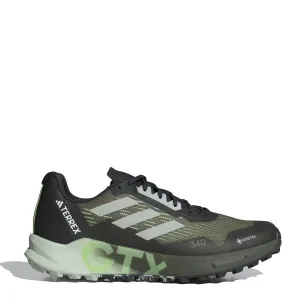 Bestseller Adidas Terrex Agravic Flow Gore-Tex Trail Running Shoes 2.0 Olive Strata / Wonder Silver / Green Spark  Ends Soon!