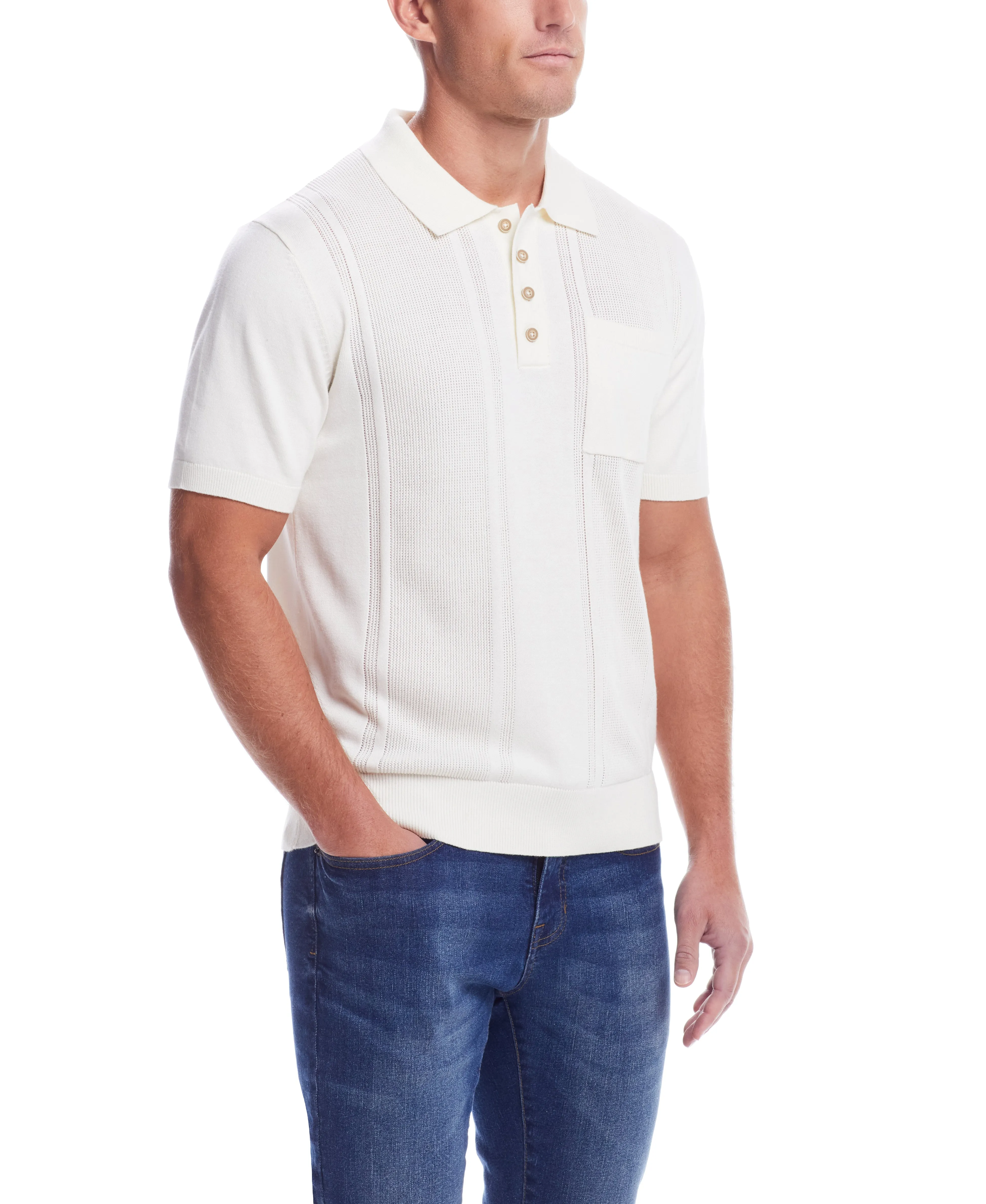 BestSelling Weatherproof Vintage Men's Short Sleeves Polo Sweater  Today Only!