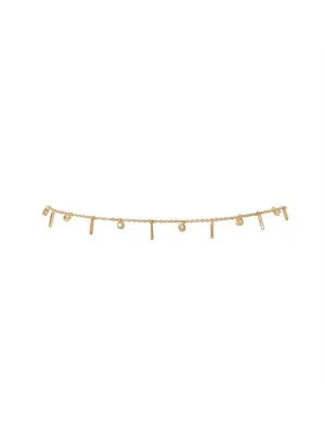 Bezel Bar Dangle Choker