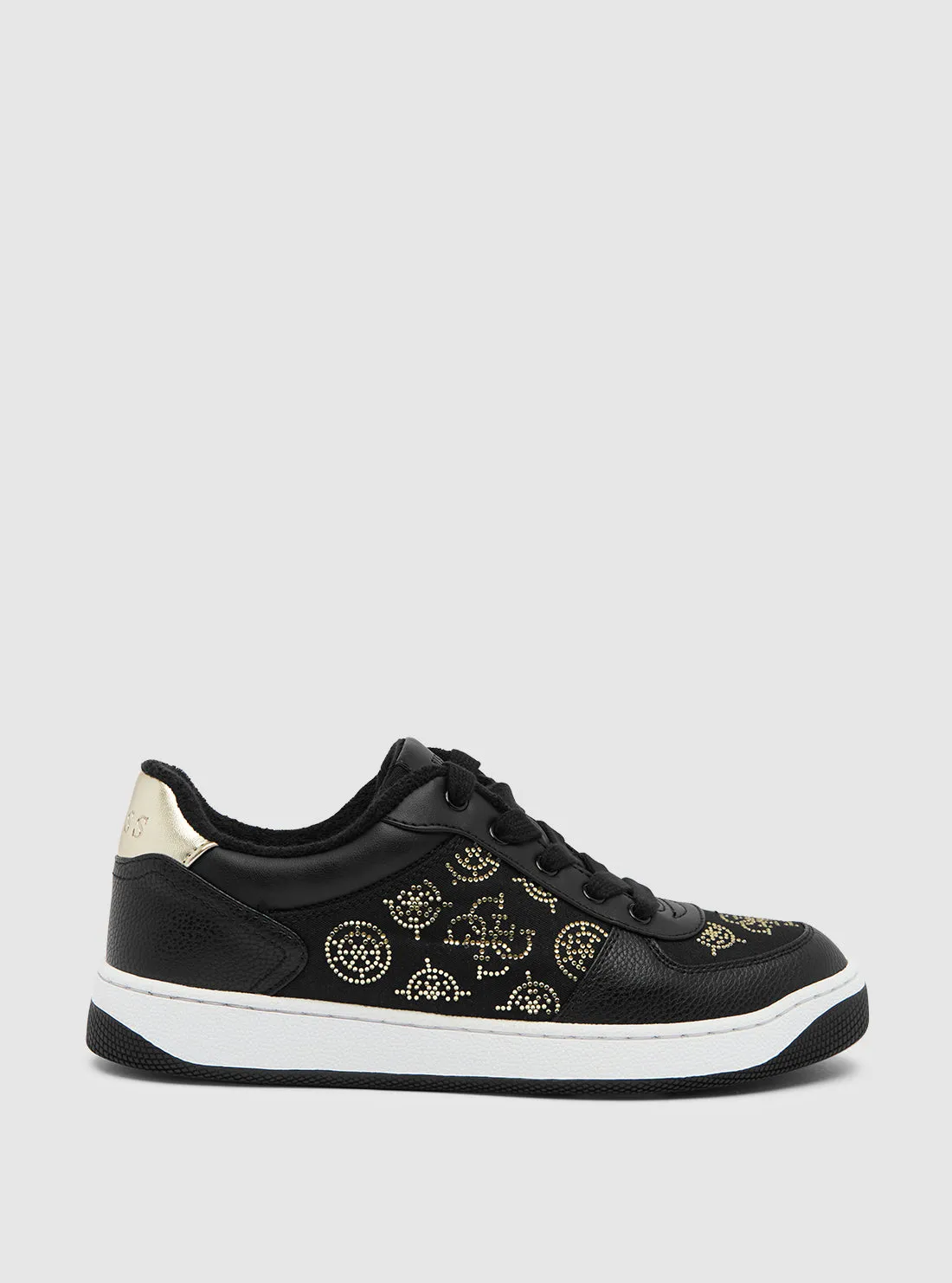 Black Invited Low-Top Sneakers Guess