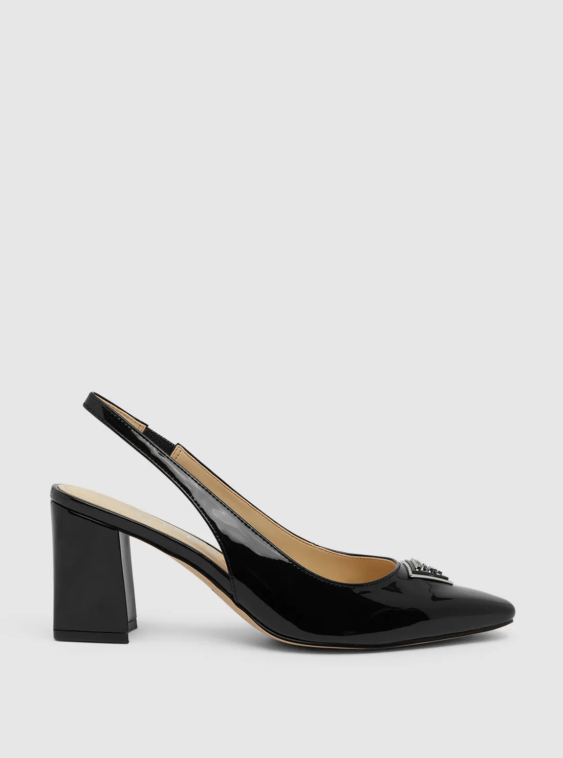 Black Valinda Block Heel Guess