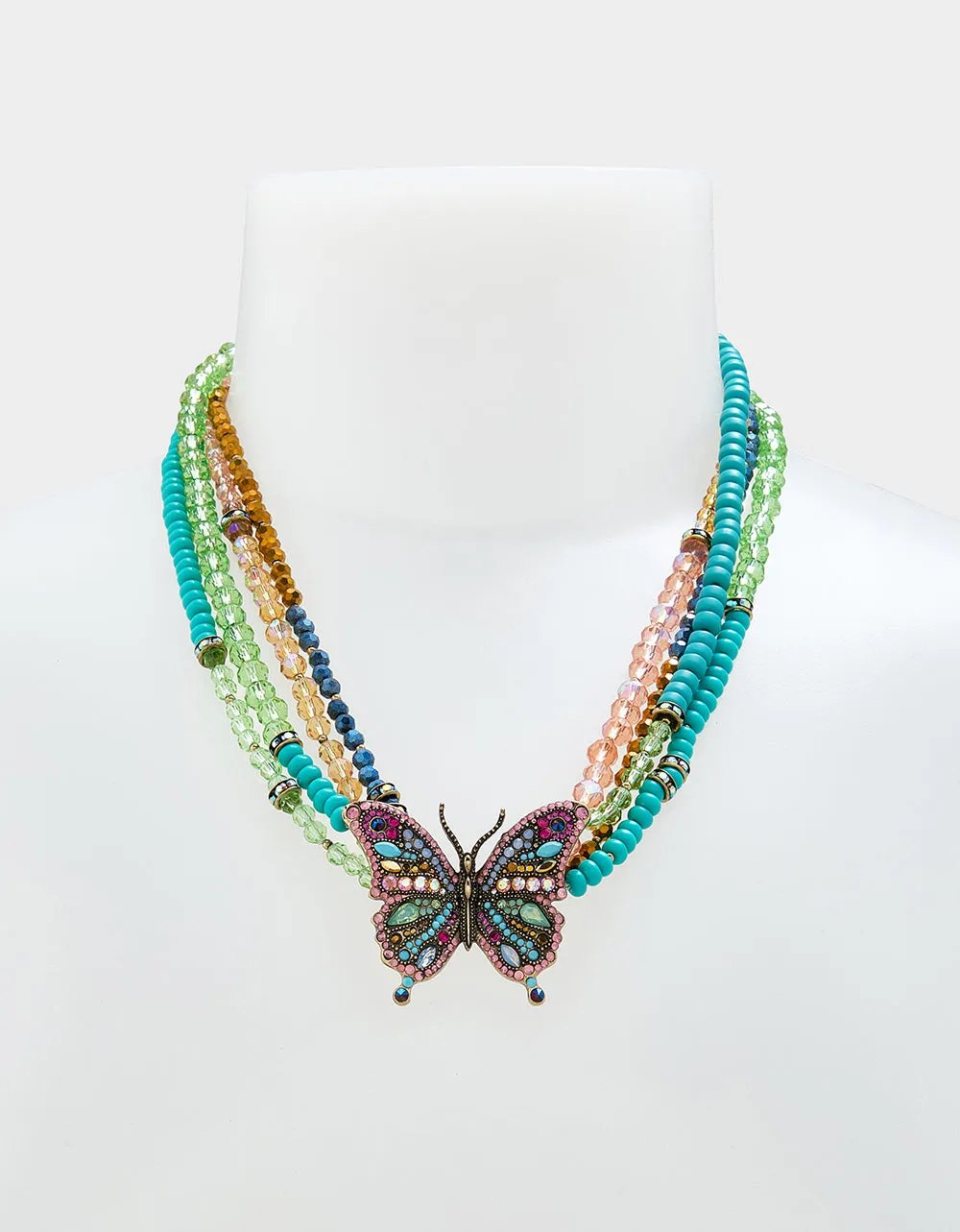 BOHO BUTTERFLY BEAD PENDANT MULTI Betsey Johnson