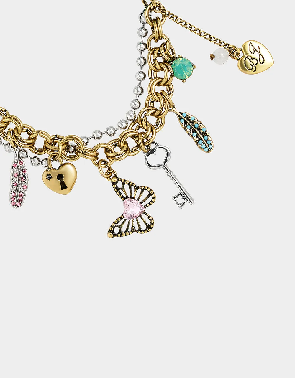 BOHO BUTTERFLY STRETCH BRACELET TURQUOISE Betsey Johnson