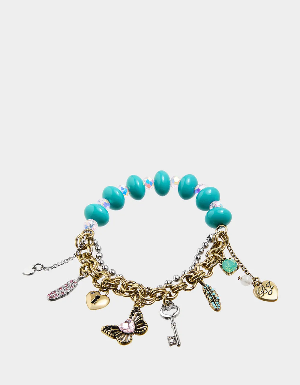 BOHO BUTTERFLY STRETCH BRACELET TURQUOISE Betsey Johnson