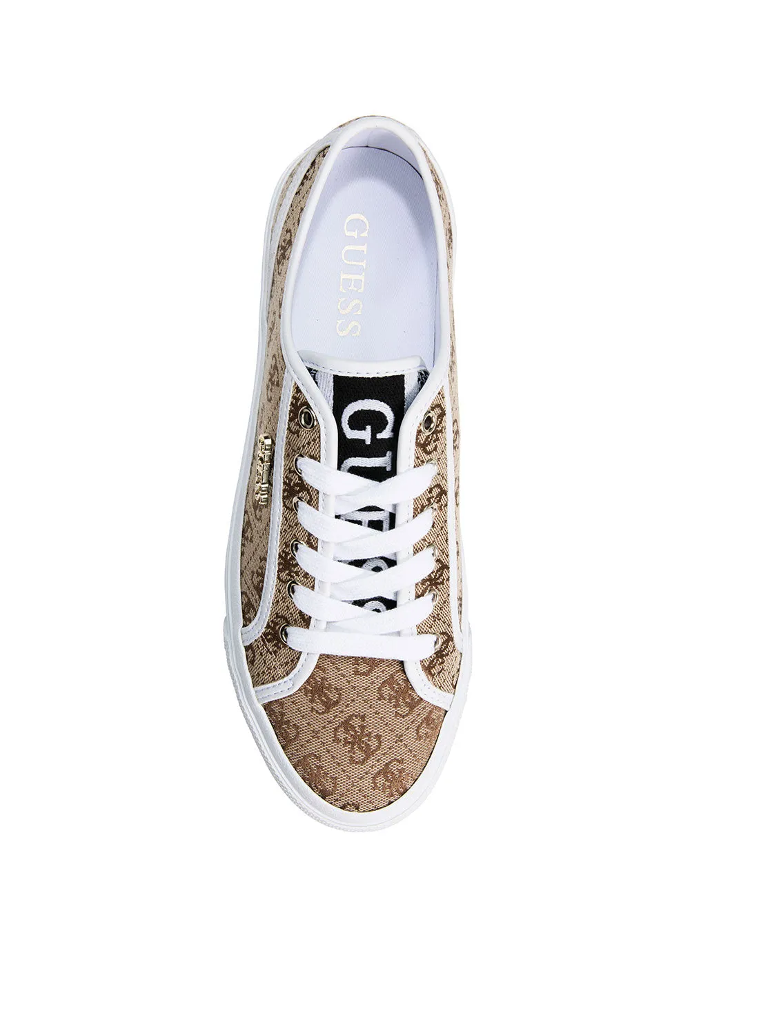 Brown Logo Jelexa Low Top Sneakers Guess