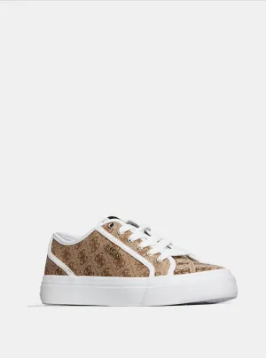 Brown Logo Jelexa Low Top Sneakers Guess