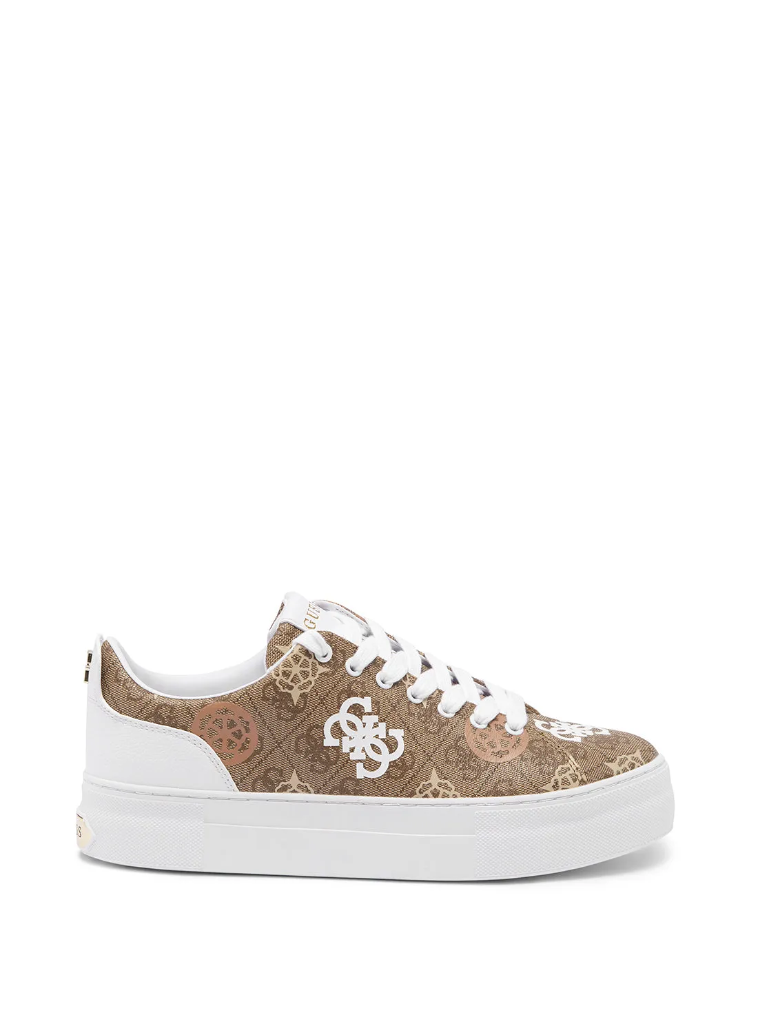 Brown Quattro G Gianele Low-Top Sneakers Guess