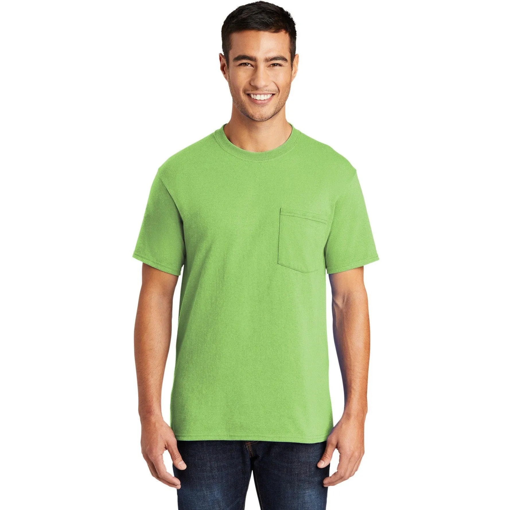 CLOSEOUT - Port & Company Tall Core Blend Pocket Tee