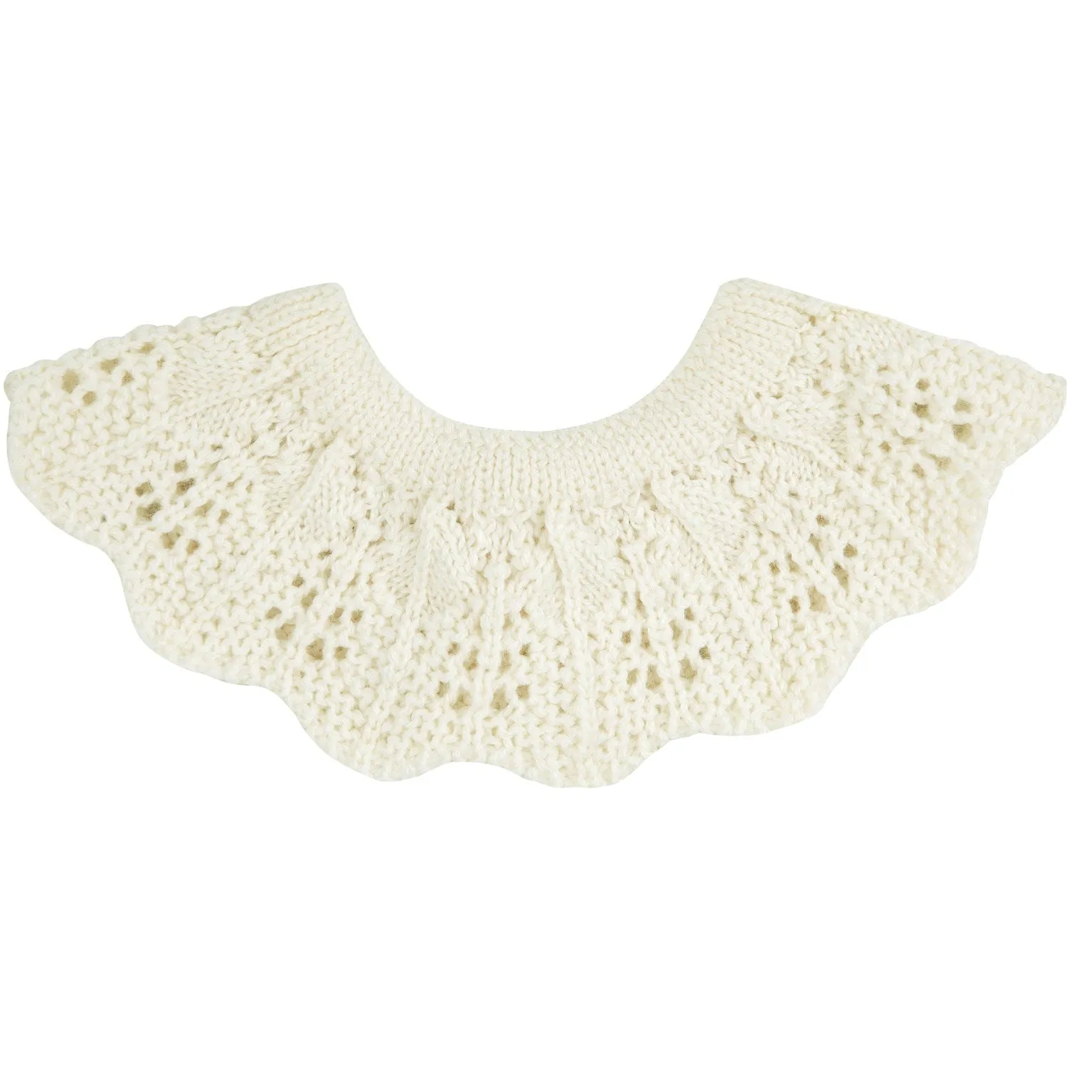 Cndor Off-White Merino Wool Blend Openwork