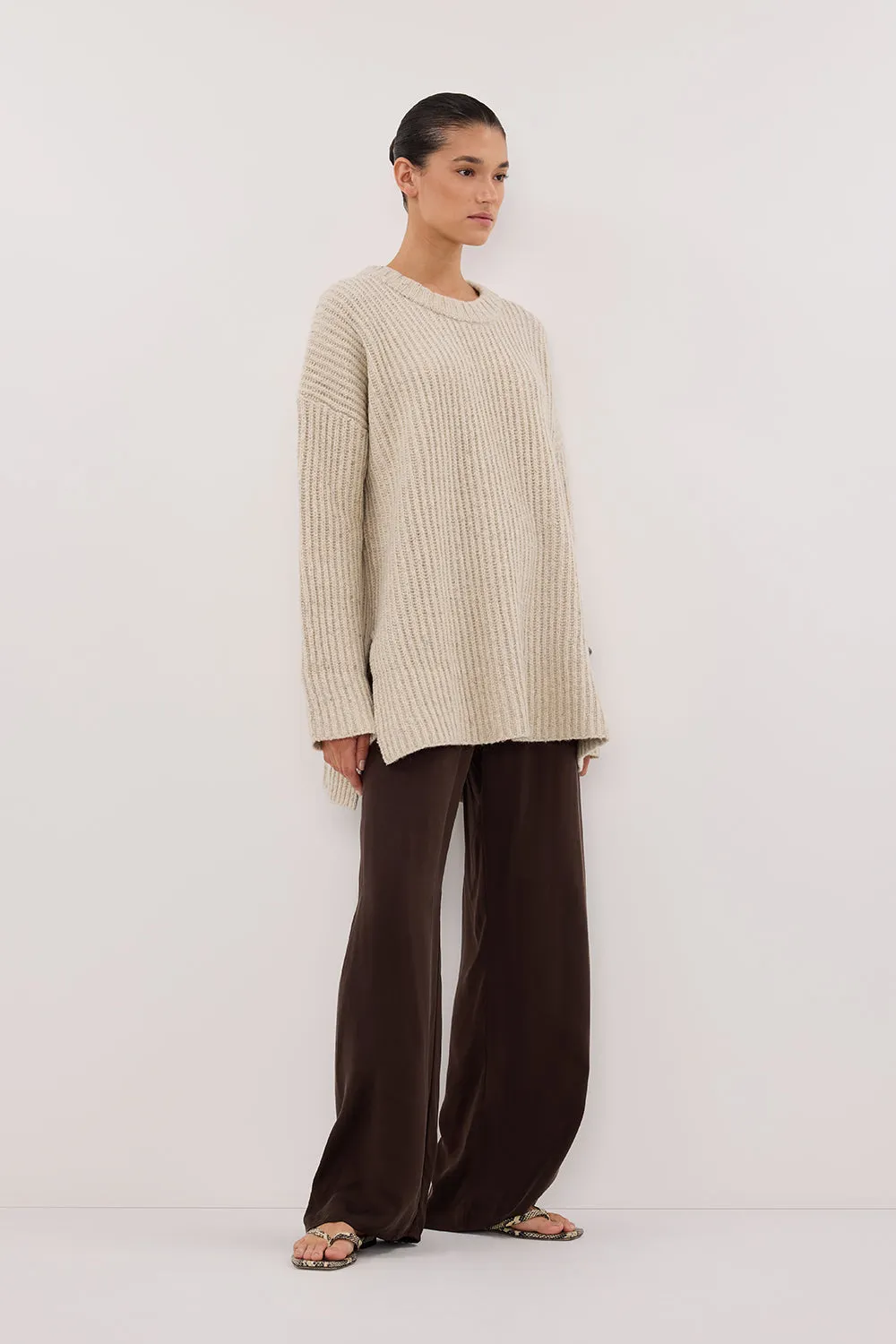 Dissh INDIA CREAM MARLE KNIT JUMPER