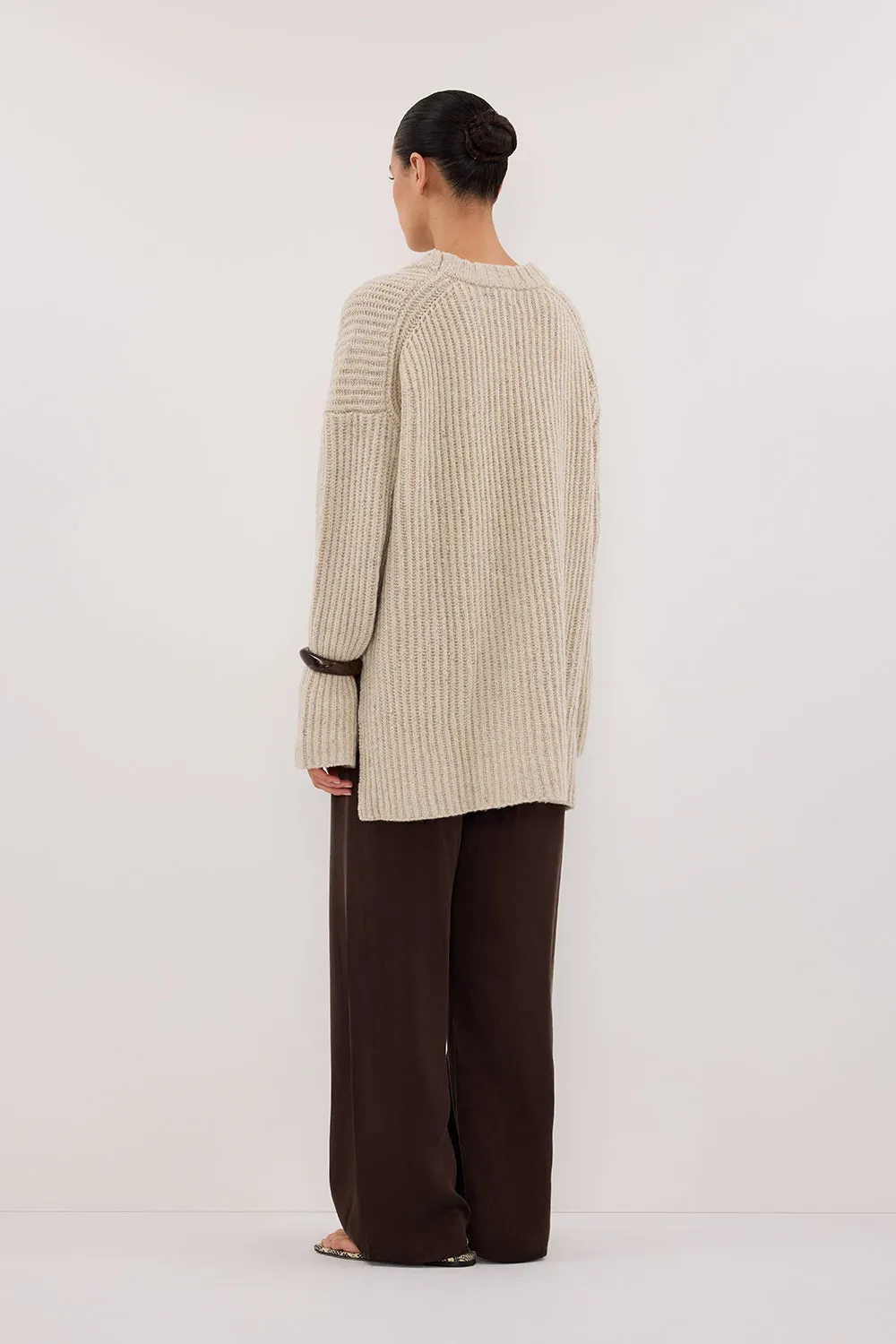 Dissh INDIA CREAM MARLE KNIT JUMPER