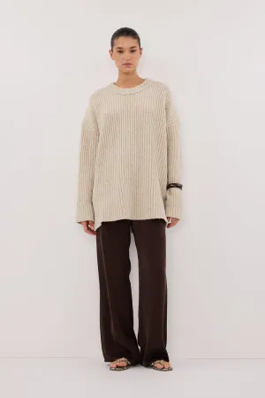 Dissh INDIA CREAM MARLE KNIT JUMPER