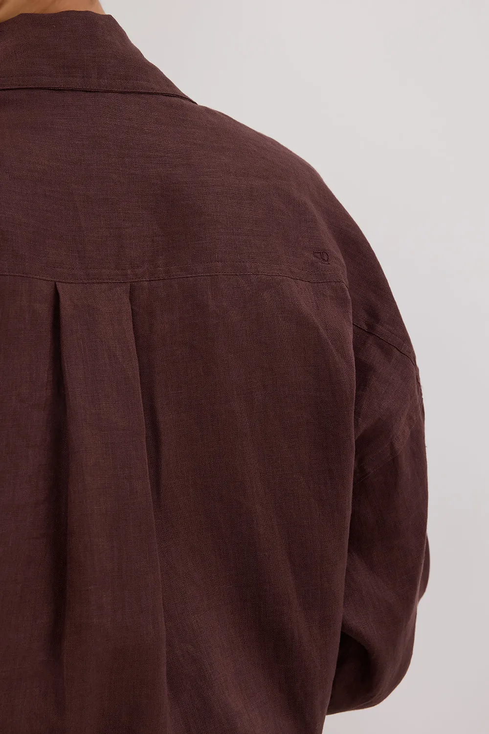Dissh LUNE WALNUT LINEN SHIRT
