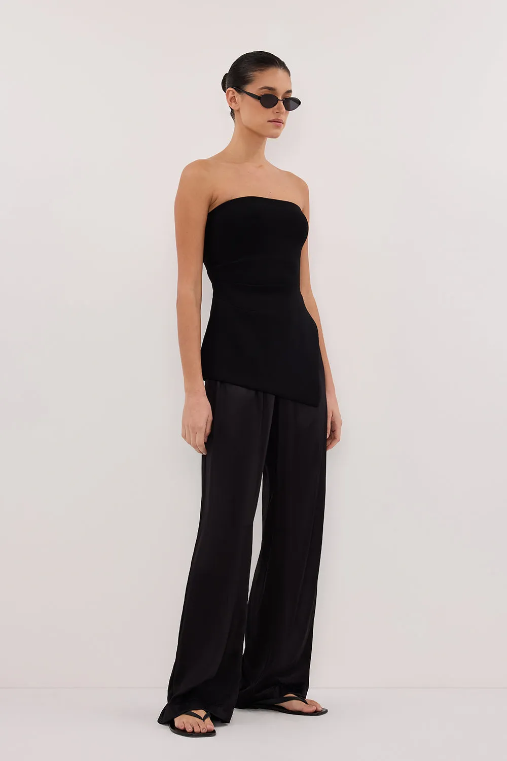 Dissh MONICA BLACK SATIN PANT