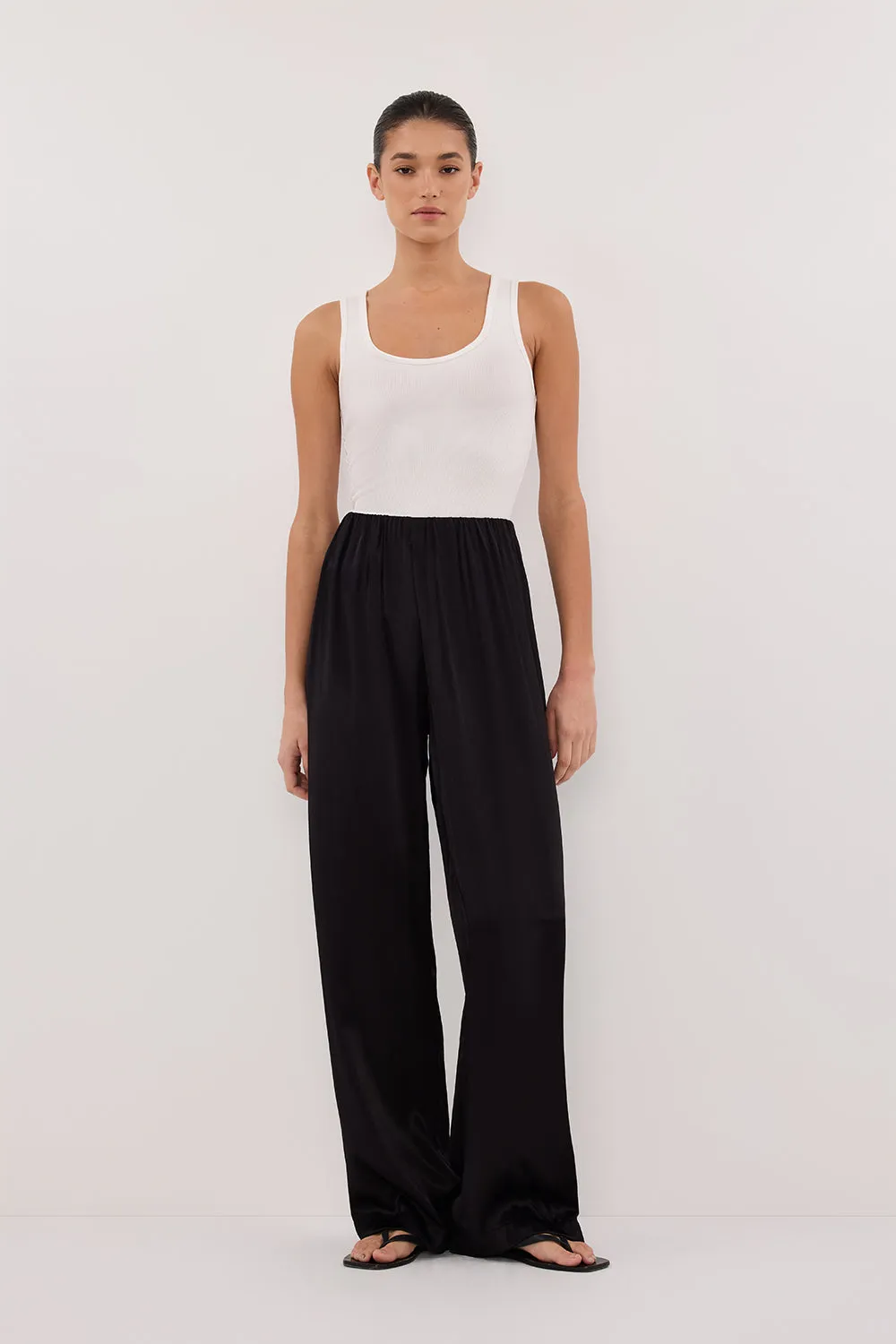 Dissh MONICA BLACK SATIN PANT