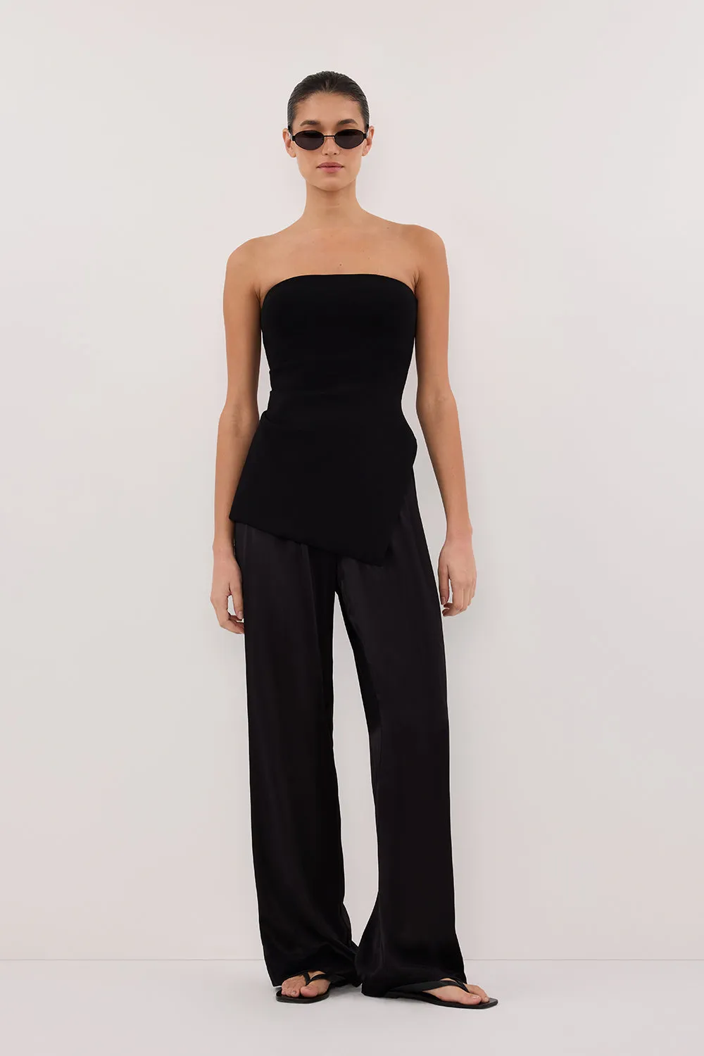 Dissh MONICA BLACK SATIN PANT
