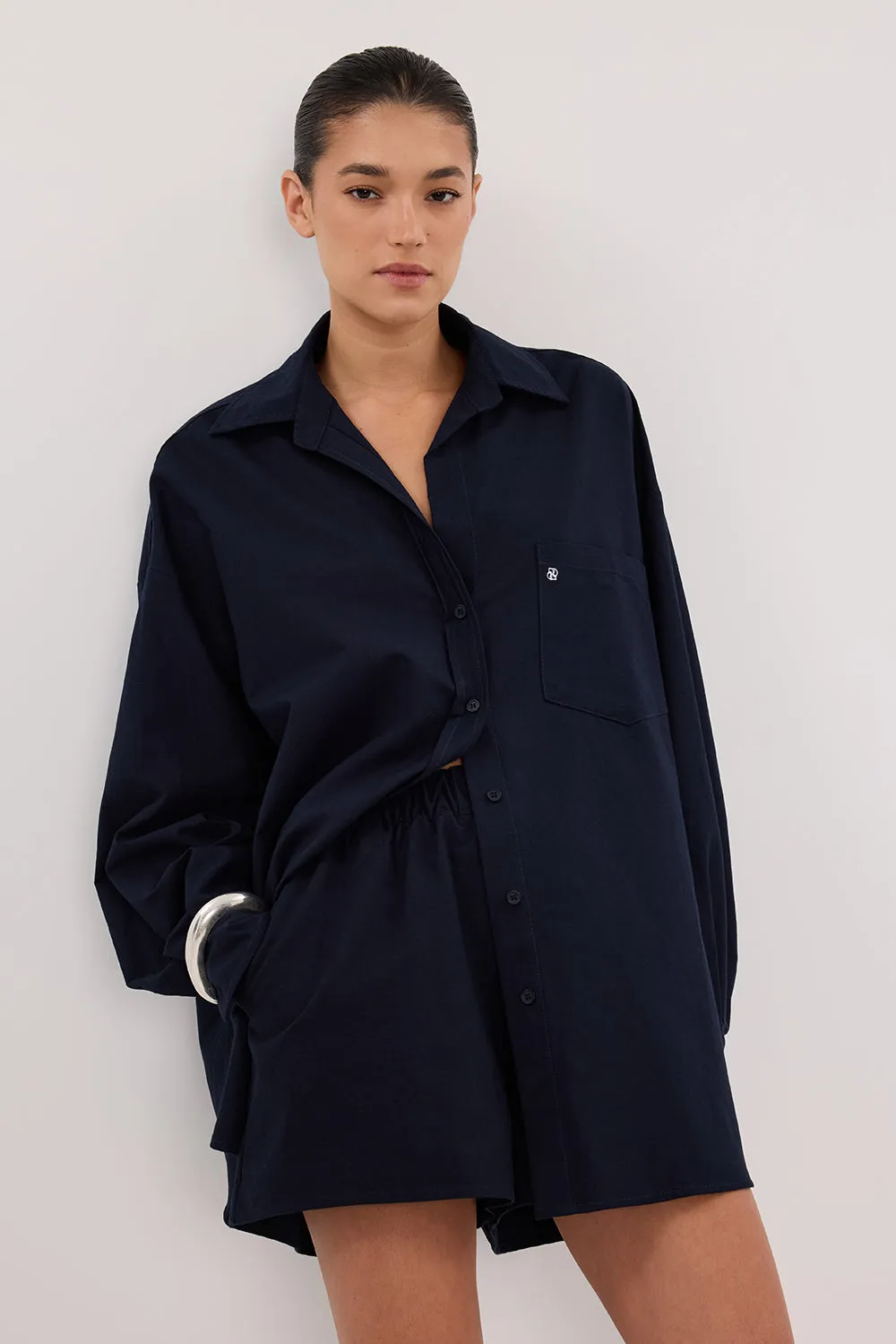 Dissh RHEA INK OVERSIZED COTTON SHIRT