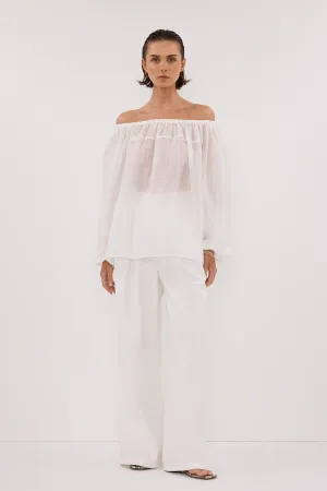 Dissh TAHITI WHITE LONG SLEEVE TOP