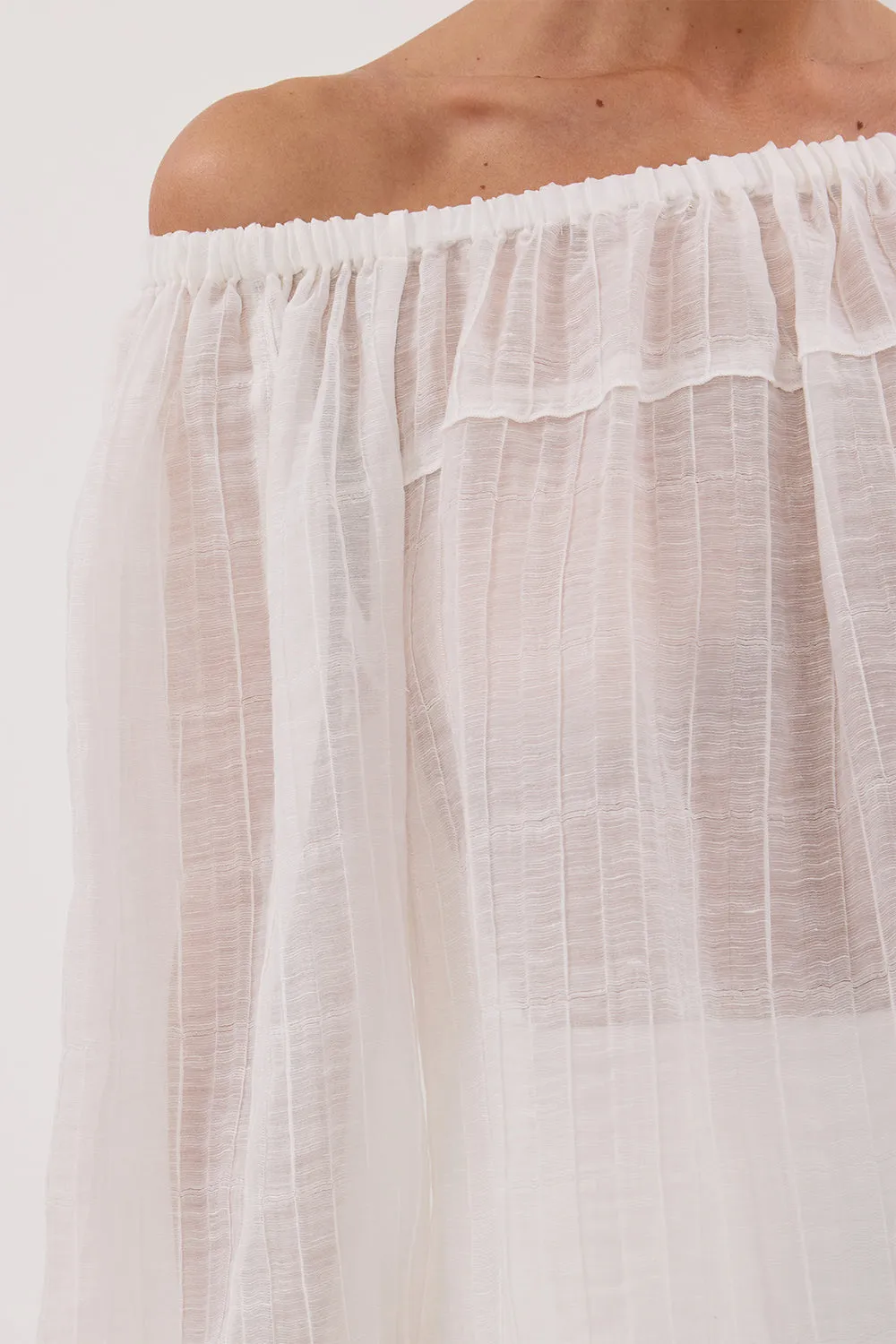 Dissh TAHITI WHITE LONG SLEEVE TOP