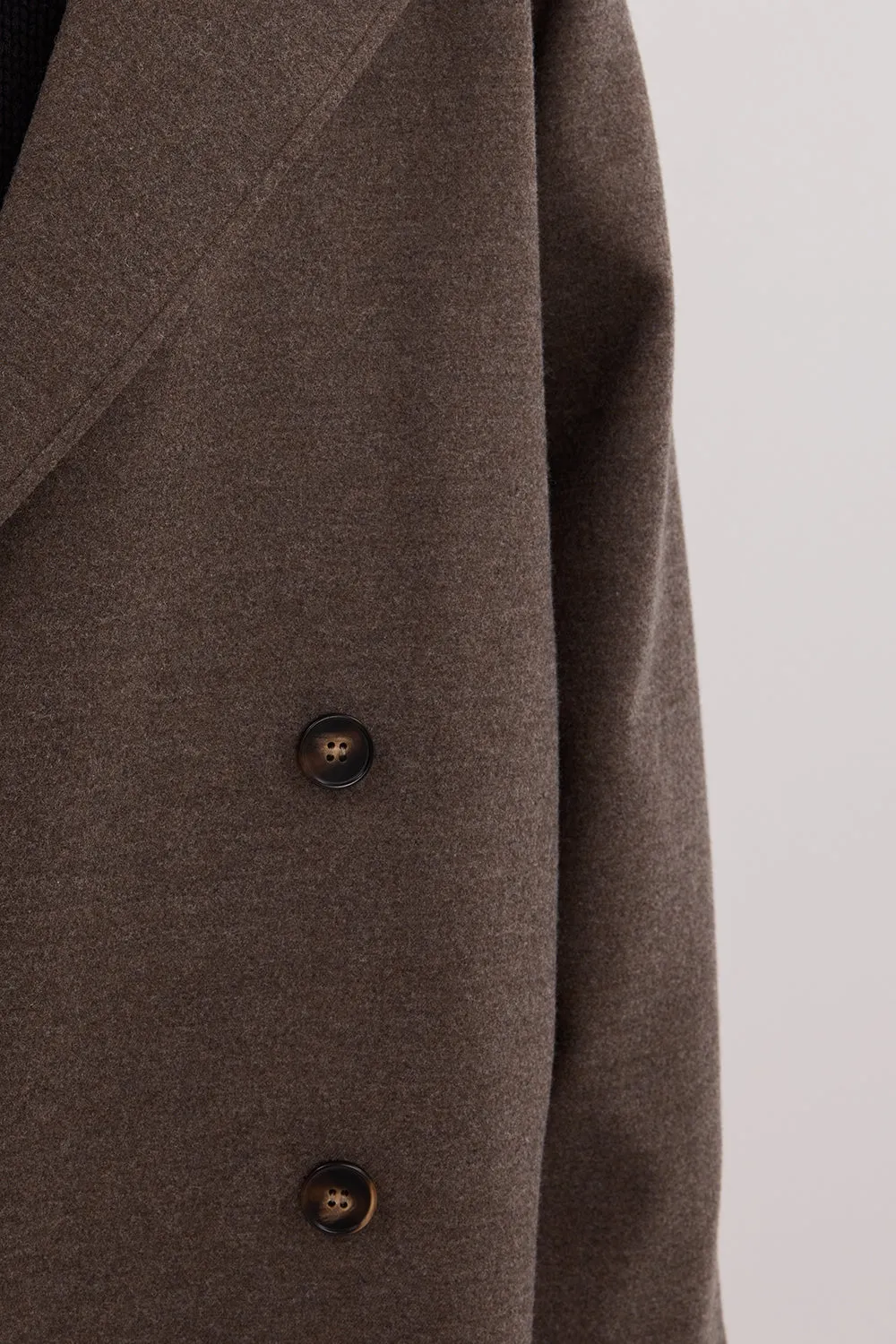 Dissh YORK COFFEE OVERSIZED WOOL BLEND COAT