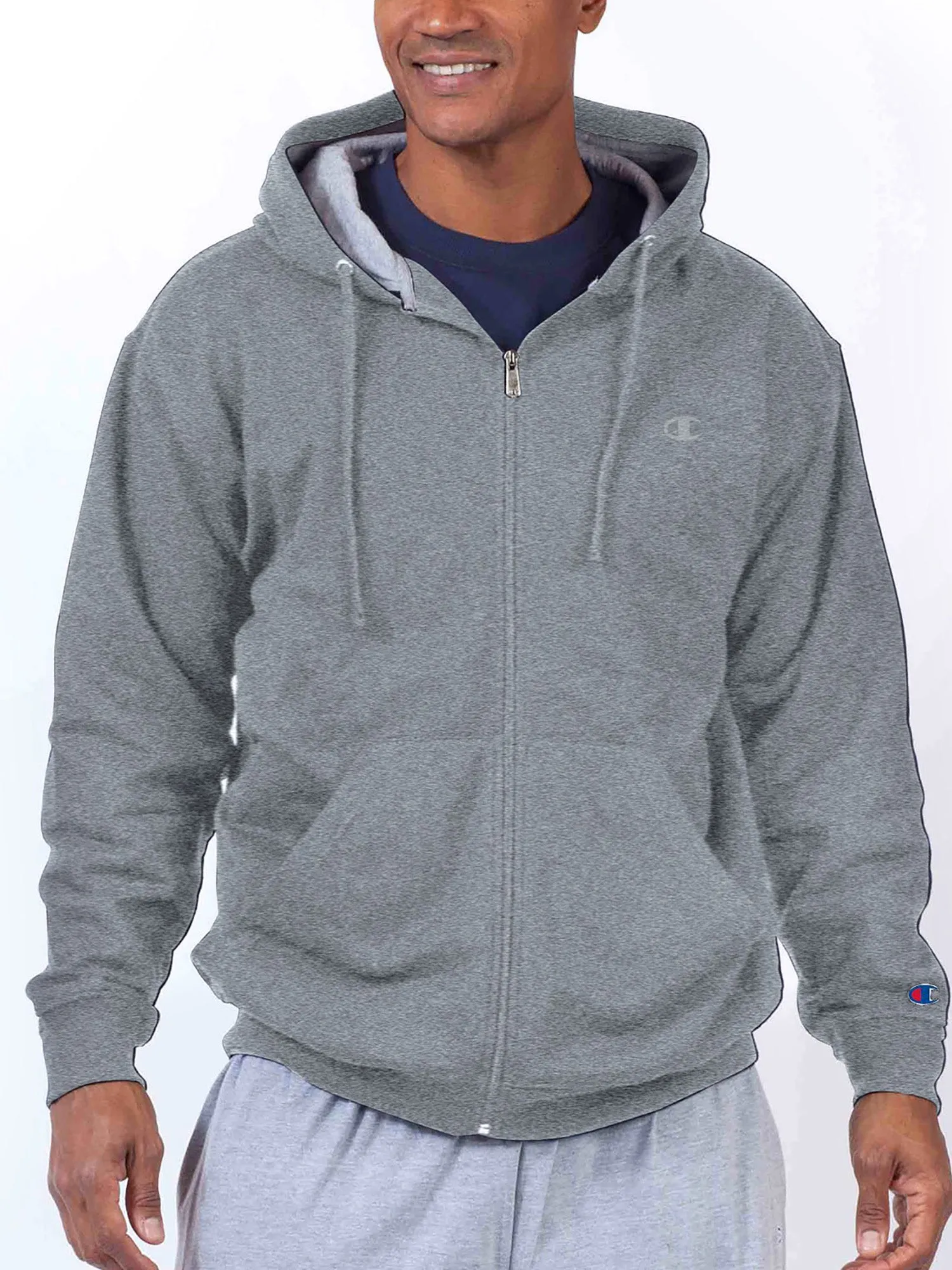 Doorbuster Champion Big And Tall Men's Powerblend Fleece Full Zipper Hoodie Sweatshirt  Almost Sold Out!