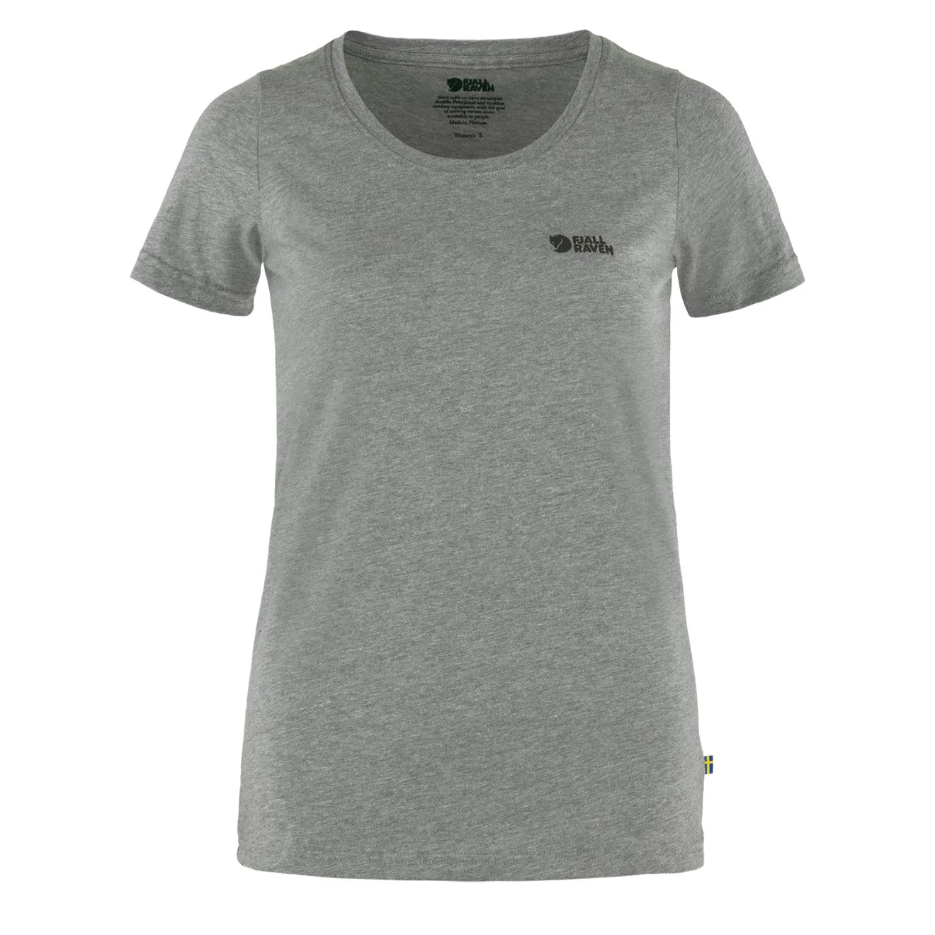Editors Choice Fjallraven Womens Logo T-Shirt Grey Melange  Limited Availability!