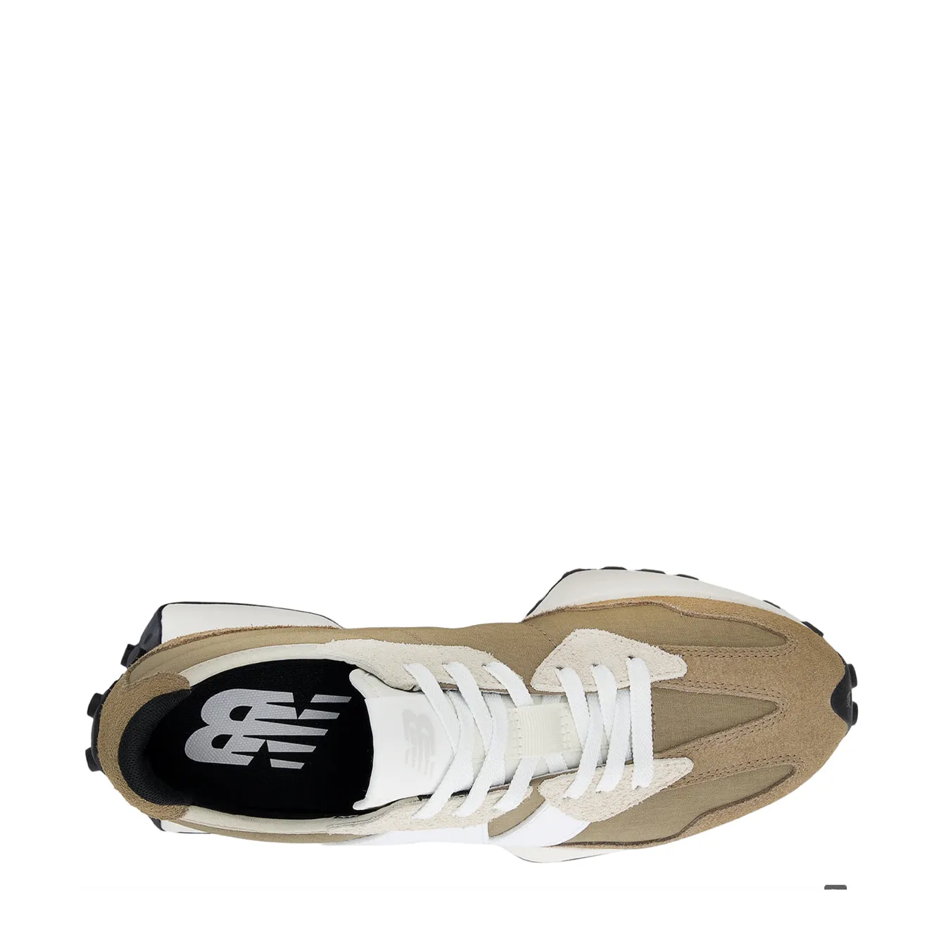 Editors Choice New Balance 327 Trainer Mushroom / White  Stylish & Comfortable