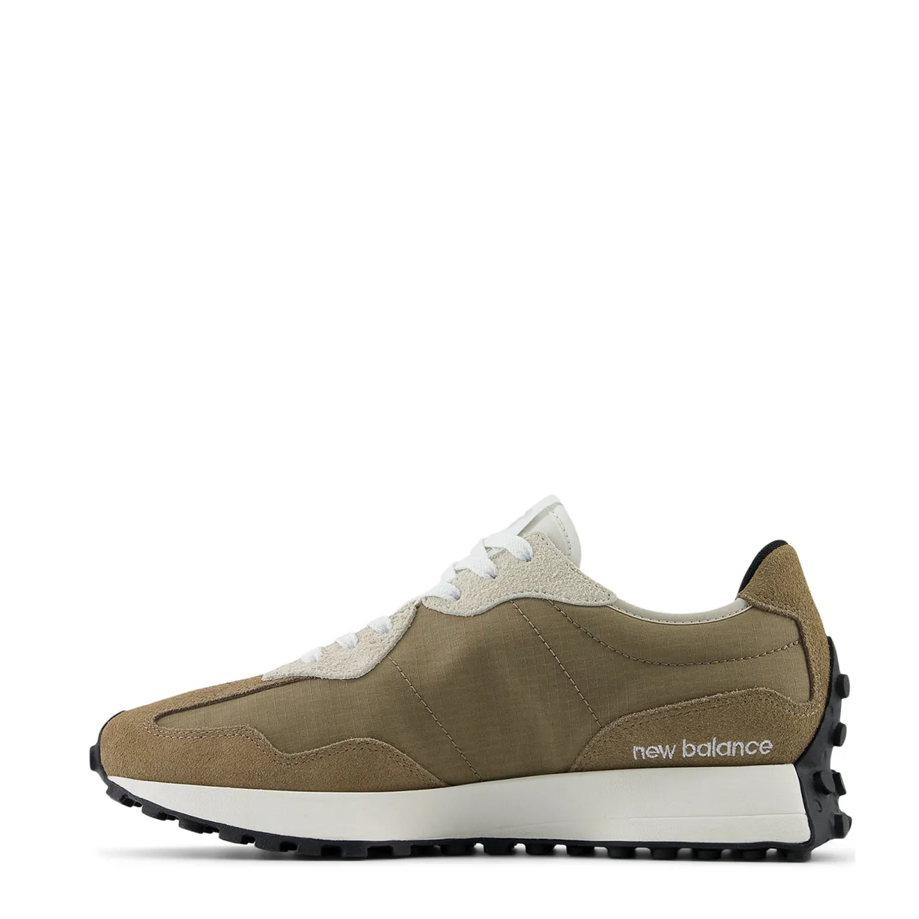 Editors Choice New Balance 327 Trainer Mushroom / White  Stylish & Comfortable