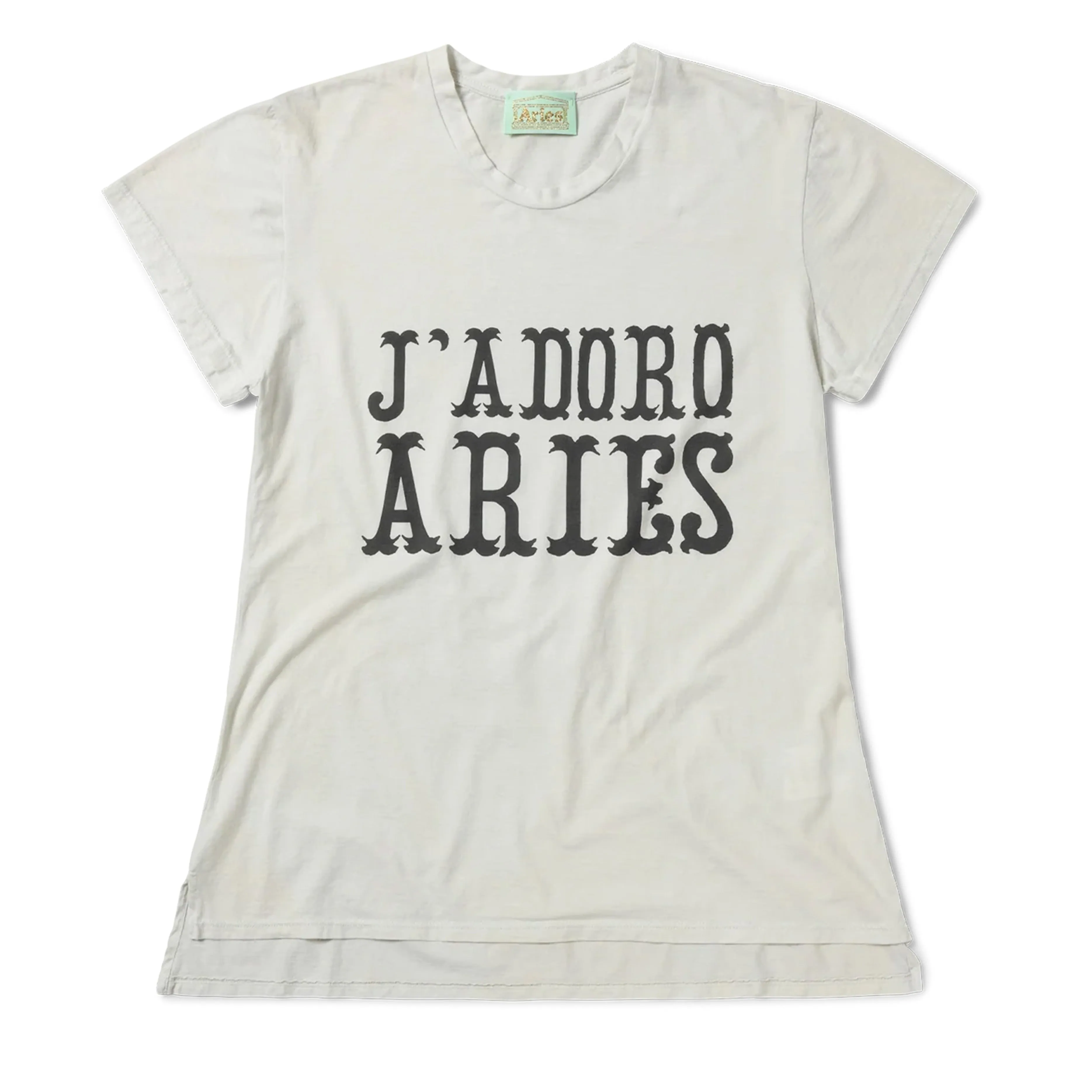 Editors Pick Aries Womens J'adoro Western Cap Sleeve Tee Off White  Today Only!