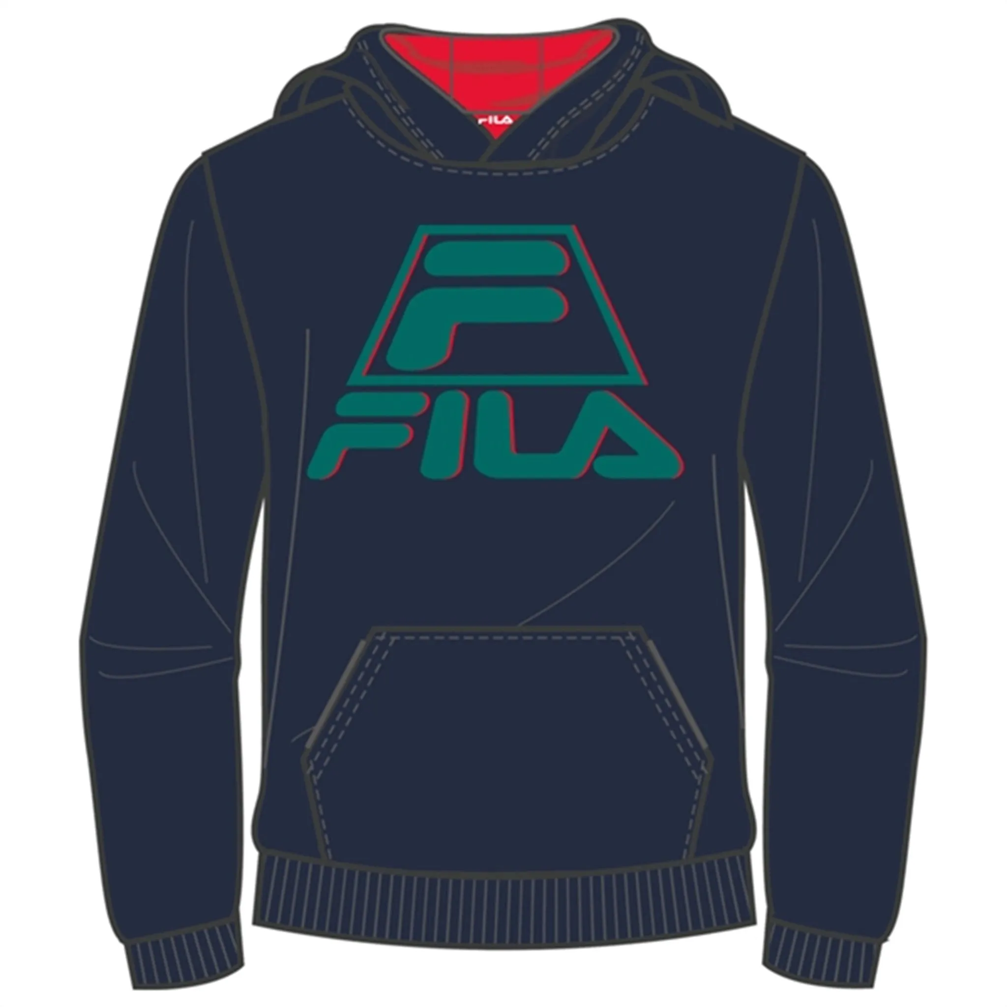 Fila Jayden Black Iris Graphic Hoody