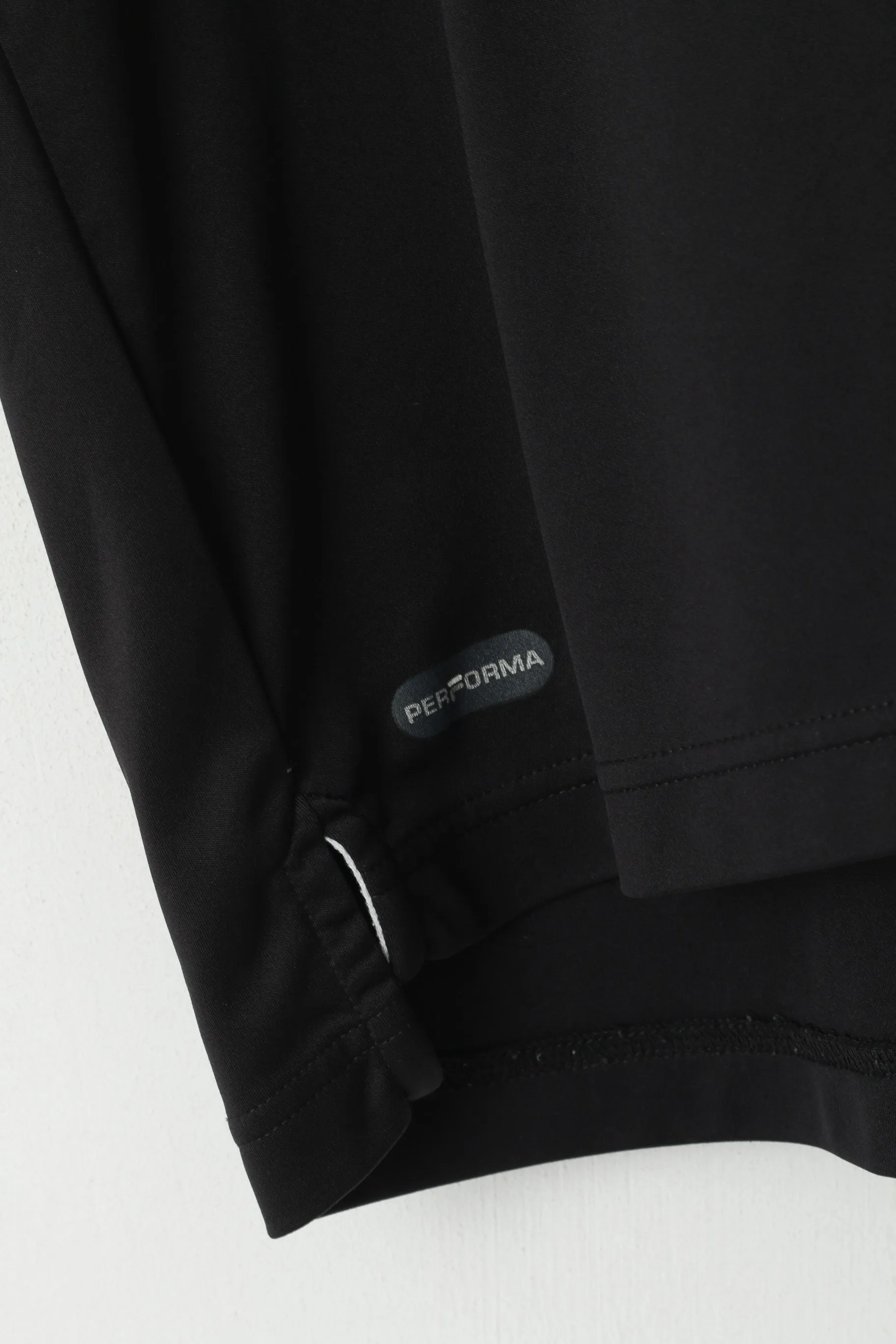 Fila Men 54 XL Polo Shirt Black Shiny Performa Activewear Classic Sport Top