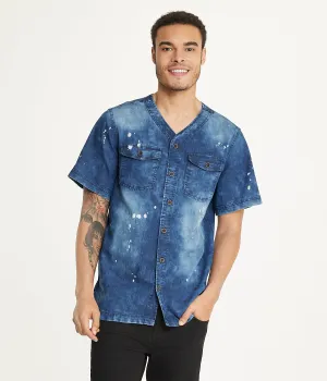 Final Few Brooklyn Laundry Men's Baseball Denim Shirt  Stylish & Comfortable