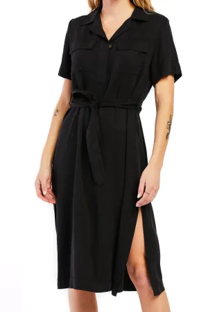 Final Few Short Sleeve Half Button Pop Over Shirt Dress  Almost Sold Out!