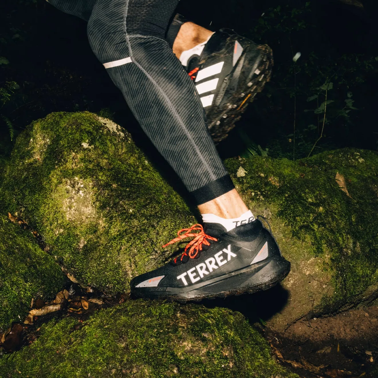 Flash Sale! Adidas Terrex Agravic GTX Trail Running Shoe Core Black / Grey / Semi Impact Orange  Going Fast!