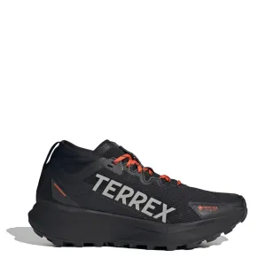 Flash Sale! Adidas Terrex Agravic GTX Trail Running Shoe Core Black / Grey / Semi Impact Orange  Going Fast!