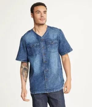 Flash Sale Brooklyn Laundry Men's Baseball Denim Shirt  Limited Release!