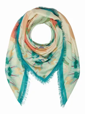 FRANCO FERRARI - DILETTO COTTON SILK SCARF IN CORAL 135CM