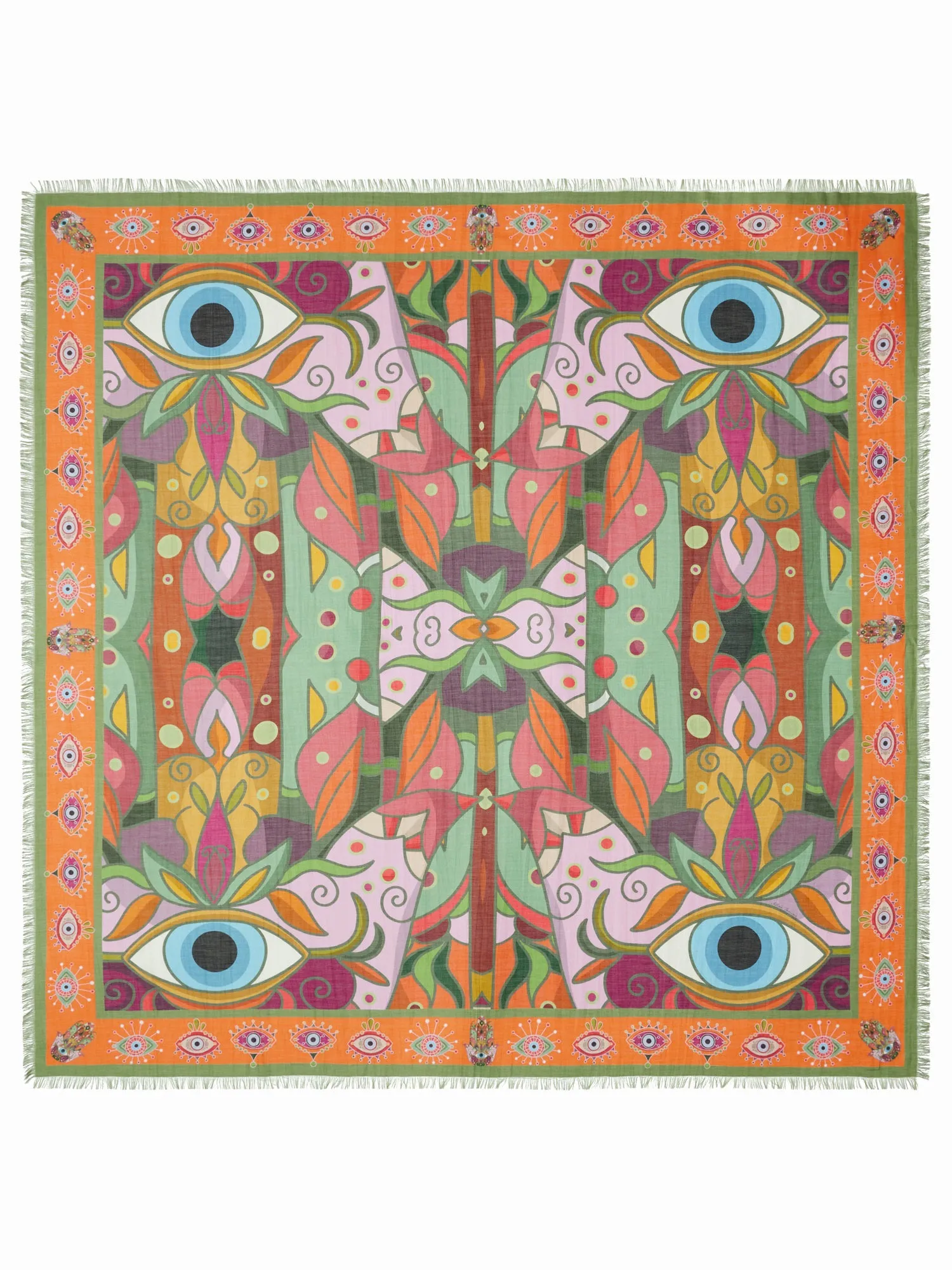 FRANCO FERRARI - DILETTO COTTON SILK SCARF IN EYES 135CM